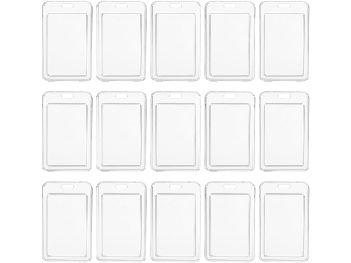 Pacote com 24 Stobaza Porta crachás de Plástico Transparente, Finos e À Prova D'água, Ideais para Escritório T