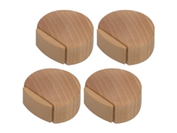 Tapa De Puerta Adhesiva De Madera Beech - 4 Unidades - Para Suelos Parquet Y Cerámica