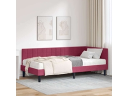 Vidaxl Estrutura De Cama De Canto Com Colchão 2 Pcs Verde Veludo