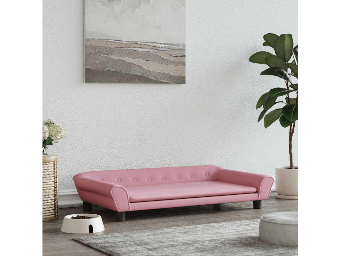 Vidaxl Cama 100x50x21 Cm Veludo Rosa