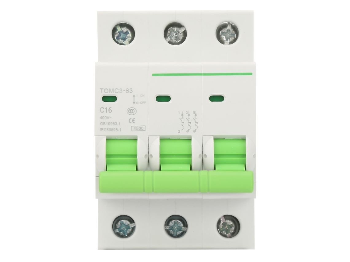 Disjuntor Miniatura Veloriskku 3p Tipo C 16a com Proteção contra Fugas