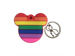 Chaveiro LAXISCREED Mickey Arco íris Borracha 3d