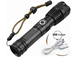 Lanterna Potente Pb Com Carregamento Usb E Zoom Telescópico De Longo Alcance P70 Para Passeios Noturnos E Acampamentos Olysi Shop