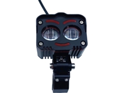 Faróis de LED para motocicleta, resistentes à vibração, à prova d'água e com ângulo ajustável.