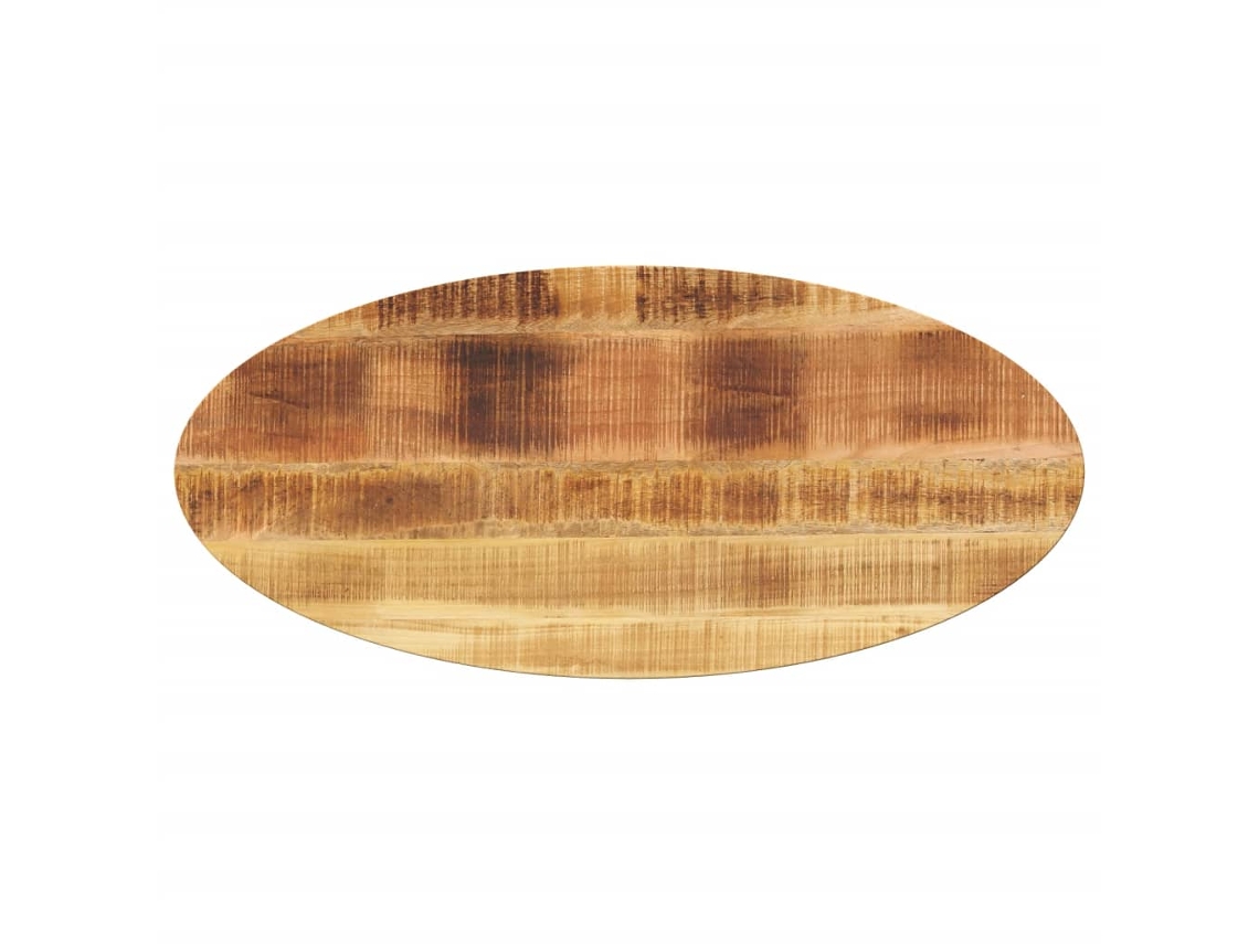 Vidaxl Tampo De Mesa Oval 100x40x2,5 Cm Madeira De Mangueira Maciça