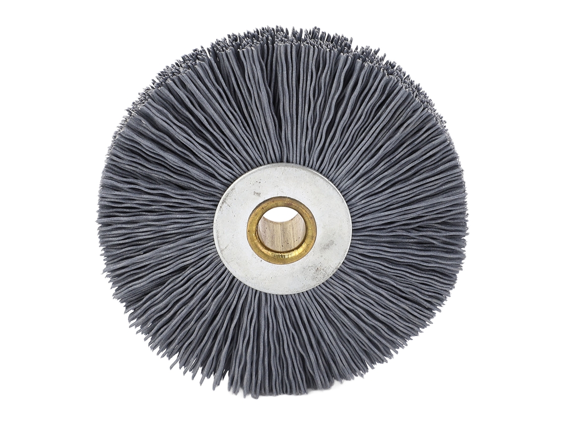 Escova multifuncional ondulada de nylon e aço inoxidável 80x20x10mm para chave inglesa/máquina