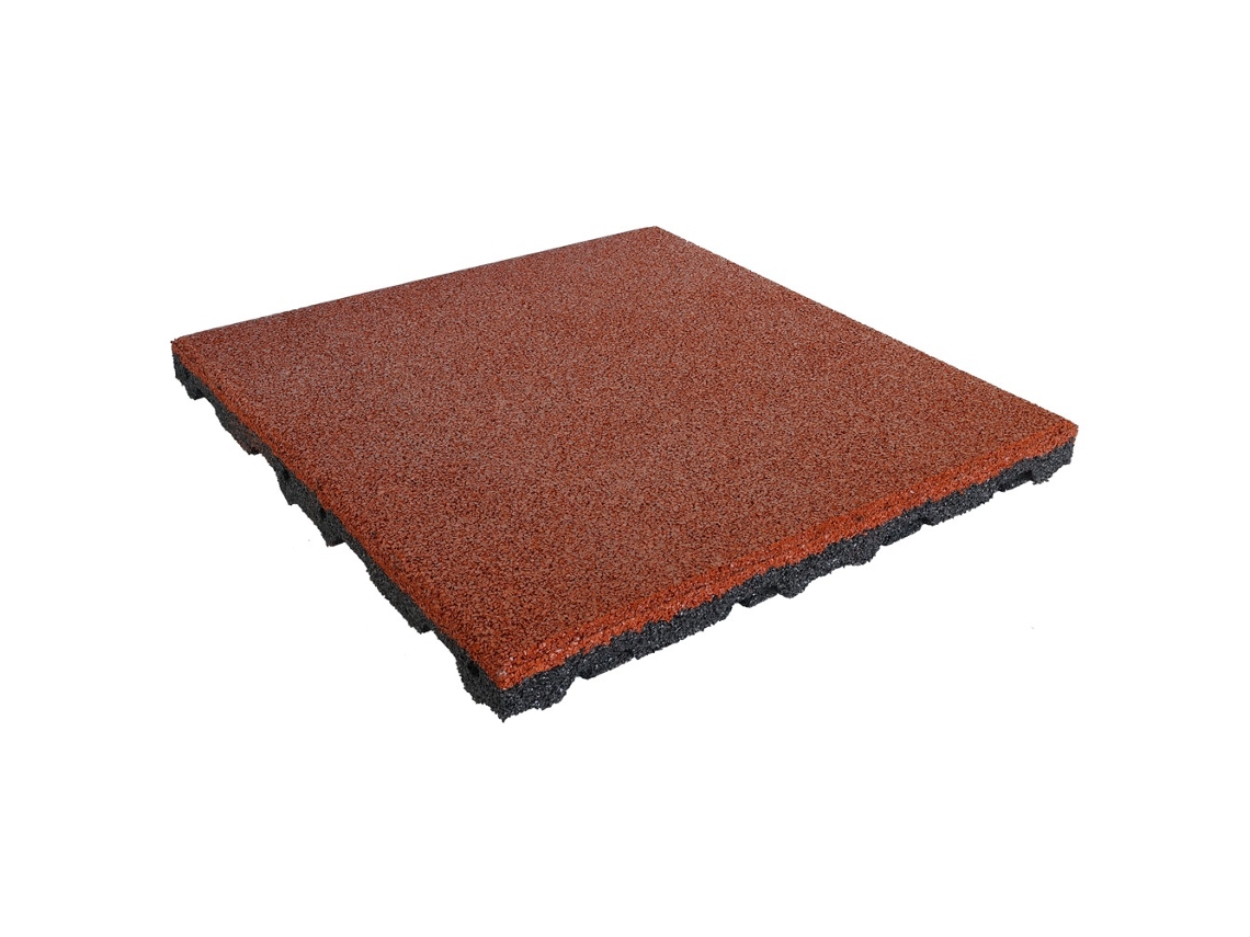 Azulejo de Borracha 75 Mm 50 X 50 Cm Vermelho IVOL
