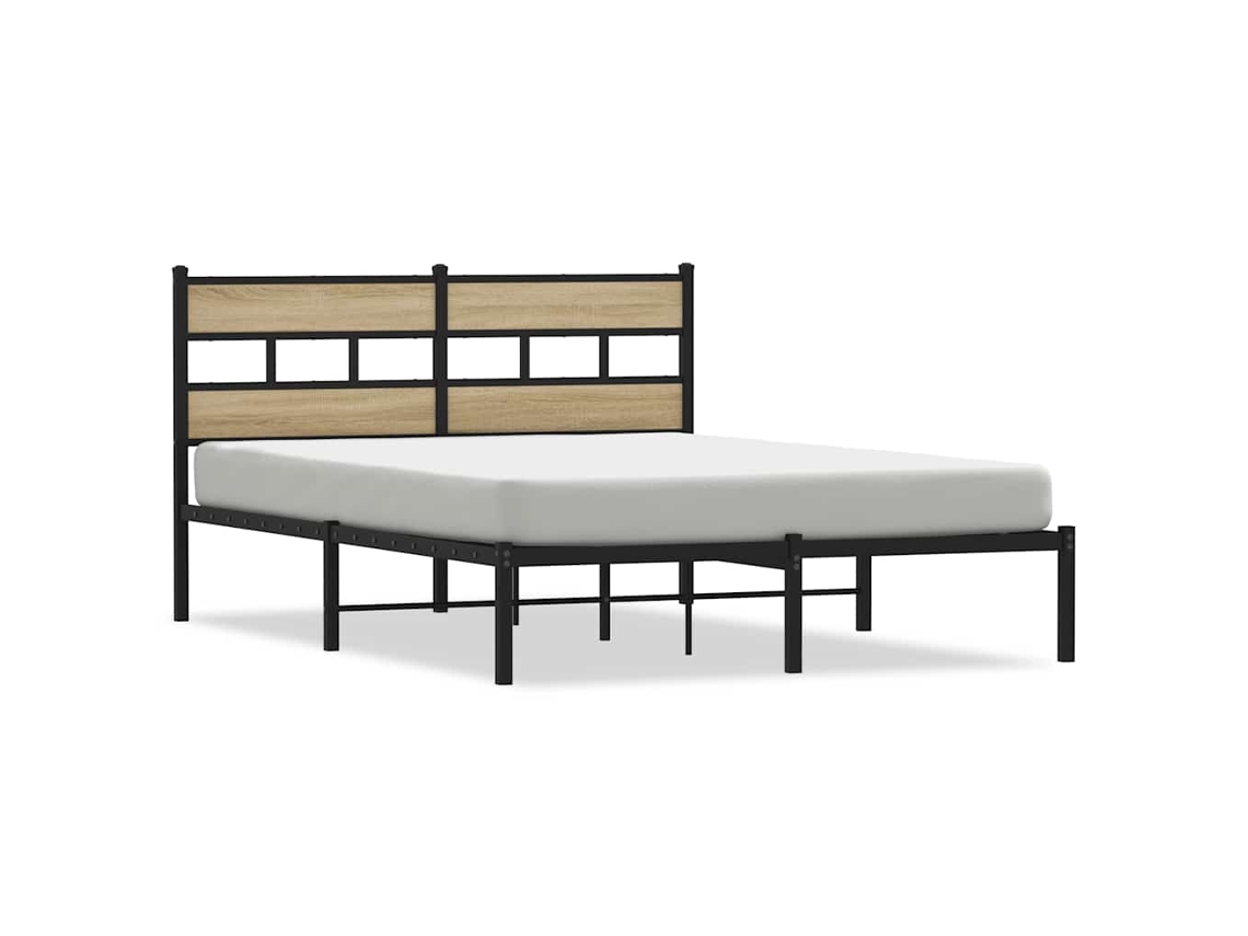Bed Frame, Bed Frames Vidaxl Marrom Ferro (140 X 190 Cm)
