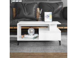 Vidaxl Mesa De Centro 90x49x45 Cm Derivados De Madeira Branco