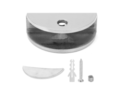 Grampo semicircular para fixação de vidro (adequado para vidros de 8 a 12 mm, acessório de fixação especial para banheiros)