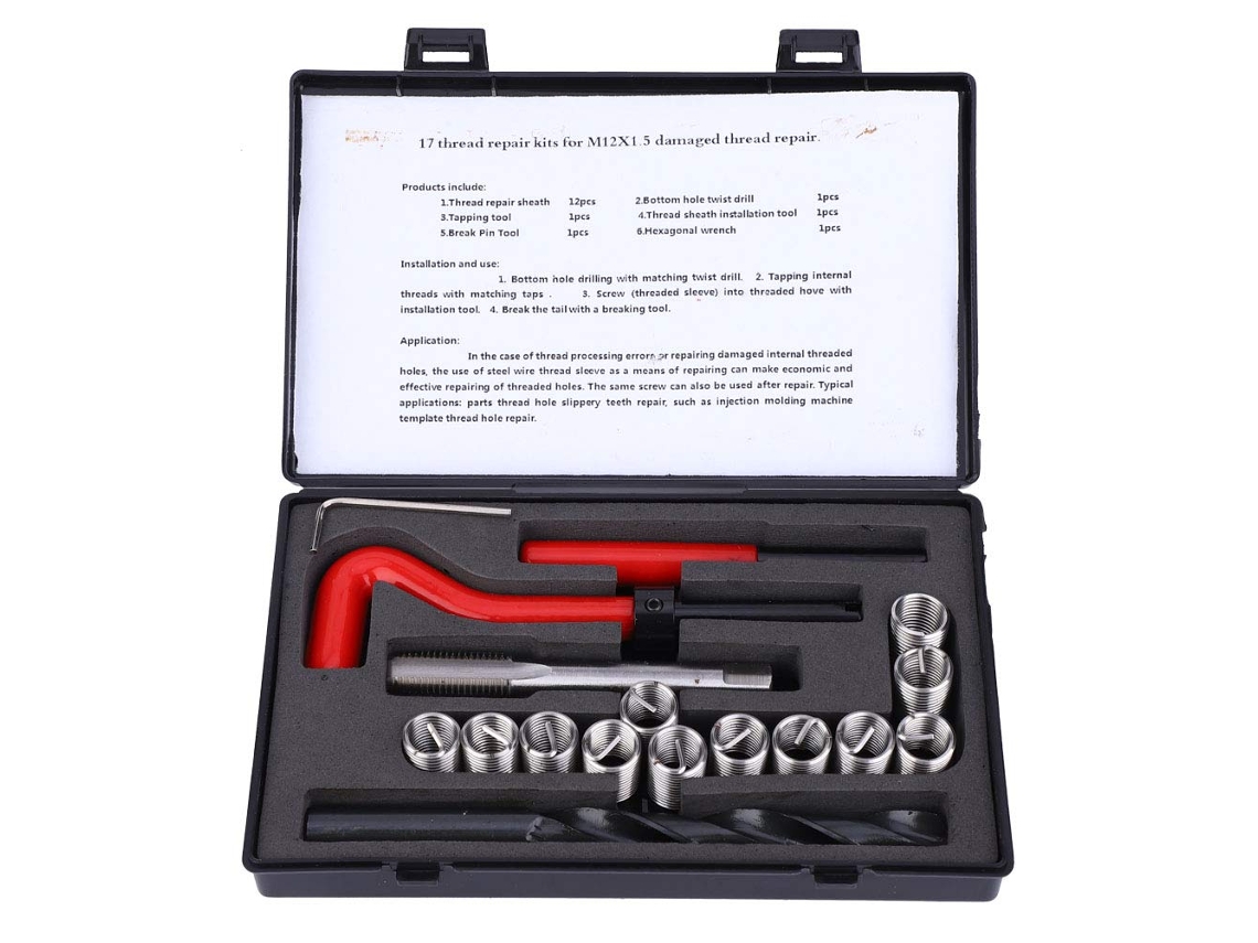 Kit De Reparo Insertos Roscados M12x1,5, Conjunto Buchas Helicoidais
