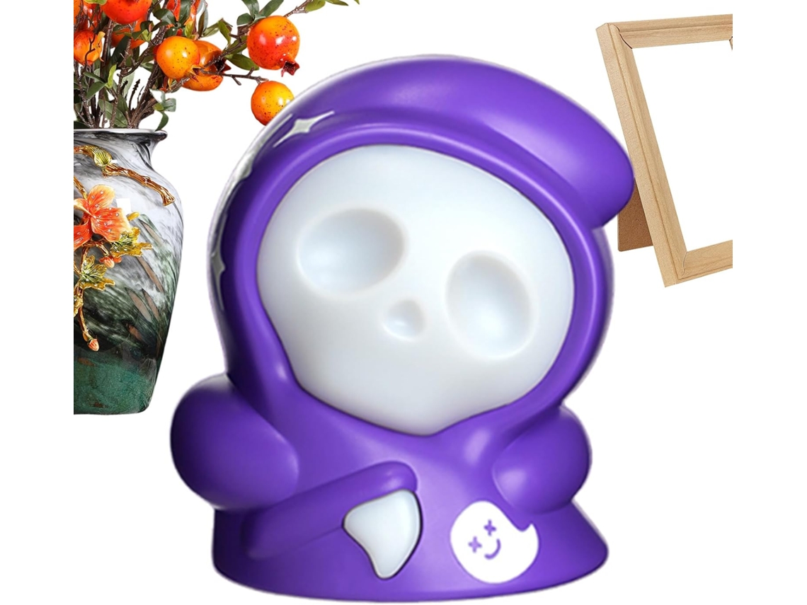 Luminária Noturna Fantasma | Lâmpada De Brinquedo Recarregável De 3 Cores Para O Halloween Decoraç Gokoco