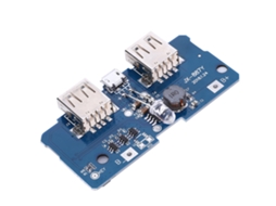 Módulo De Aumento De Tensão 3.7v Para 5v 2a Com 2 Portas Usb E Proteção De Bateria Led