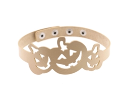 Colar De Couro Pu Abóbora Hollow Estilo Euroamericano Decorativo Festivo