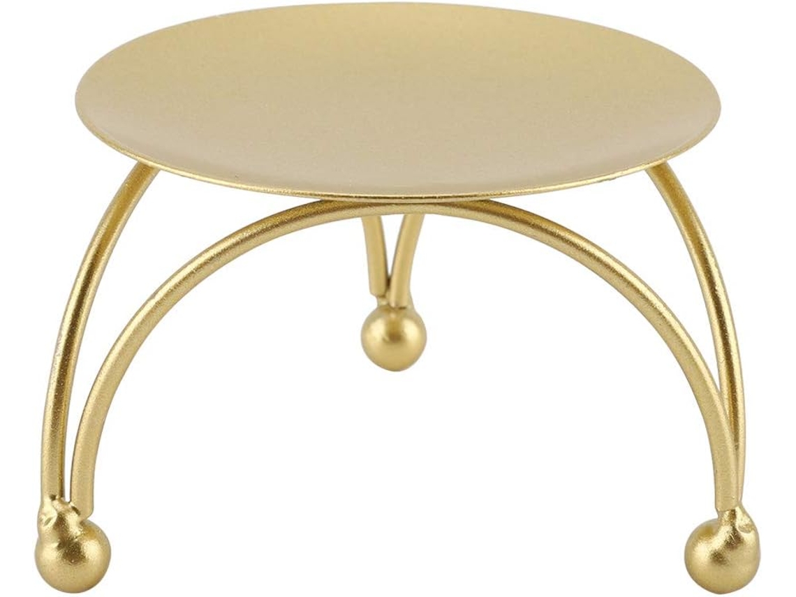 Castiçal Geométrico De Ferro, Para Decoração De Mesa E Interiores