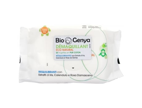 20 toalhetes removedores de maquiagem BIOGENYA