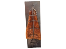 Grelha Para Salmão Em Tábua De Cedro Para Churrasco Com Suporte Reversível Em Aço Inoxidável E Altura Ajustável.