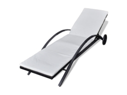 Sun Lounger, Sun Loungers Vidaxl Preto Rattan / Vime (n/a)