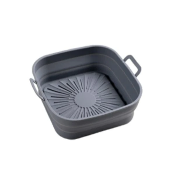 Tapete De Silicone Reutilizável Para Fritadeira A Ar, Cinza
