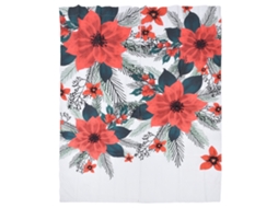 Cortina Decorativa Com Impressão 3d De Flores Vermelhas E Folhas Verdes Laxiscreed Para Varanda 170x200cm