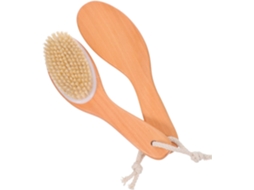 Conjunto De 2 Escovas Esfoliantes Corporais Partykindom Com Cabo Ergonômico Madeira E Cerdas Naturais Para Massagem, Spa