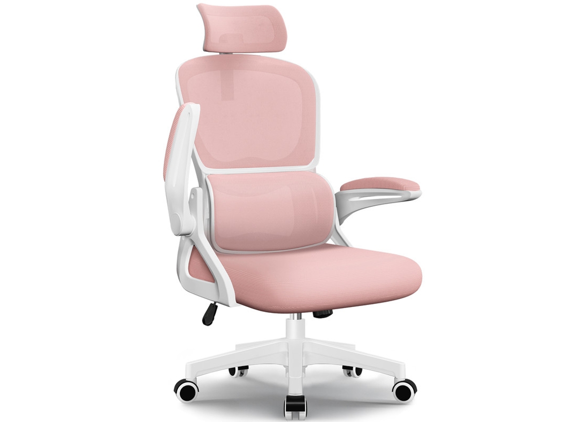 Cadeira de Escritório Ergonómica com Apoio Lombar ajustável, Reclinável 90° a 135°, Assento de espuma alta densidade, Giratória 360° MIHAPPY