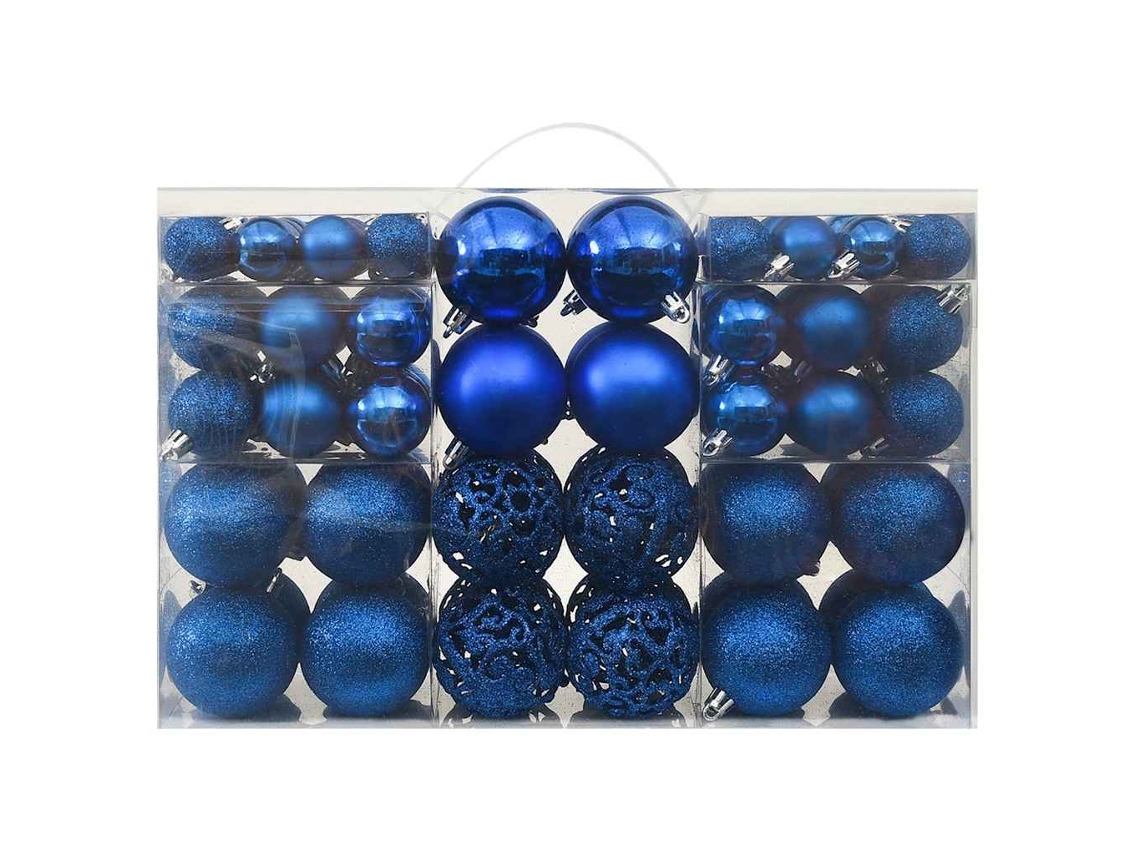Christmas Ball Set, Christmas Ball Sets Vidaxl Azul Plástico (n/a)