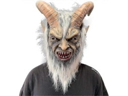 Máscara De Lúcifer Com Chifres, Máscara De Krampus Do Diabo Assustador, Acessórios Para Fantasia De Halloween Olysi Shop