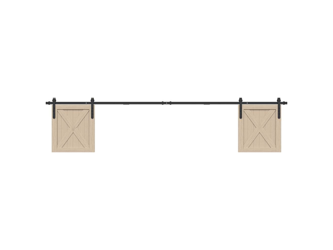 Vidaxl Kit Para Armário Deslizante Aço Carbono 244 Cm