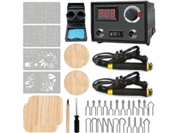 Kit de Pirografia para Madeira com Caneta Dupla de 60w, Modelo Atualizado e Ajustável. AQUAFORGE