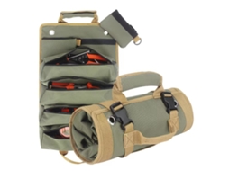 Mochila portátil Oxford com rodinhas e 2 bolsas removíveis para organizar ferramentas (verde).