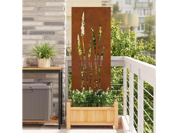 Vidaxl Tela De Privacidade Para Jardim Ferro Enferrujado 50 X 140 Cm