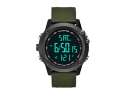 Relógio esportivo digital multifuncional à prova d'água masculino Panars (verde militar)
