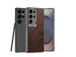 Capa Clássica De Couro Encerado À Prova De Choque Para Celular Samsung Galaxy S23 Ultra 5g (caneta Não Inclusa).
