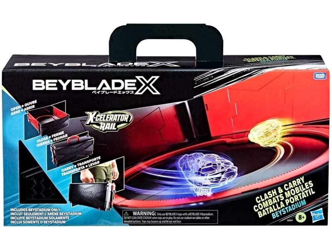 Arena de Batalha HASBRO Beyblade - Confronto e Transporte Beystadium (Outlet Caixa Aberta - Idade Mínima Recomendada: 8 Anos)