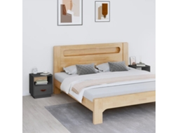 Vidaxl Mesas De Cabeceira 2 Pcs 40x34x45 Cm Madeira Pinho Maciço Cinza