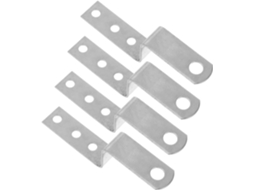 Conjunto De 4 Suportes De Canto Em Forma De Z Em Ferro Prateado Para Móveis.