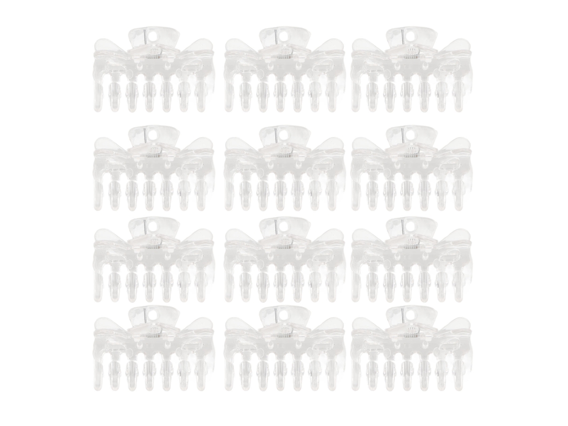2026 12 Pcs Pinças de Cabelo Transparentes Antiderrapantes, Aperto Forte, Clips de Cabelo de Plástico para Mulheres e Meninas