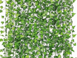 Guirlanda Artificial - 12 Peças, 80 Folhas - Verde, Seda, 4,5 Cm - Aspeto Realista - Para Interiores E Casamentos | Lurelia