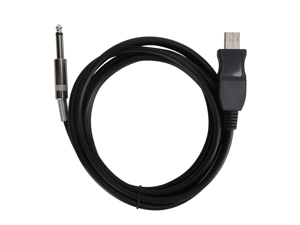 Cabo Usb Para Guitarra De 3 Metros Para Conexão Com Computador, Guitarra Elétrica E Baixo.