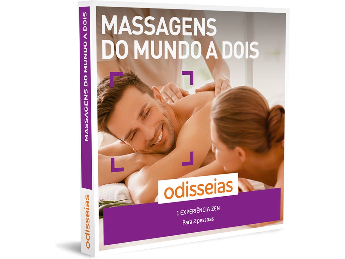ODISSEIAS Pack Presente - Massagens do Mundo a Dois | Experiência de Spa para 2 pessoas