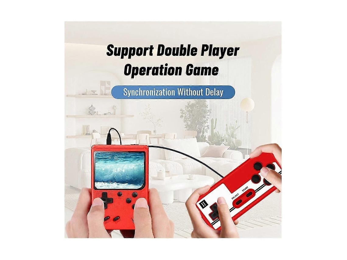 Console de Videogame 400 em 1, Mini Jogo Retrô, Tela Bolso Colorida 3 Polegadas, Jogos com Duas Mãos. GOKOCO