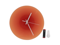 Relógio De Parede Sunset 12 Polegadas Silencioso Sem Tic Tac Moderno De Vidro Gradiente Para Sala E Quarto Laranja