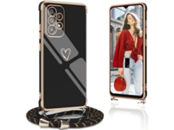 Correia Padrão Coração Amor para Samsung Galaxy A13 HONGWE. Anti-Choque Multicor