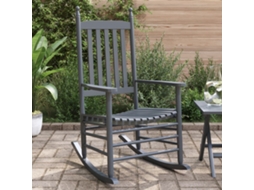 Maison Exclusive - Cadeiras Baloiço C/ Assentos Curvos 2 Pcs Álamo Maciço Cinzento