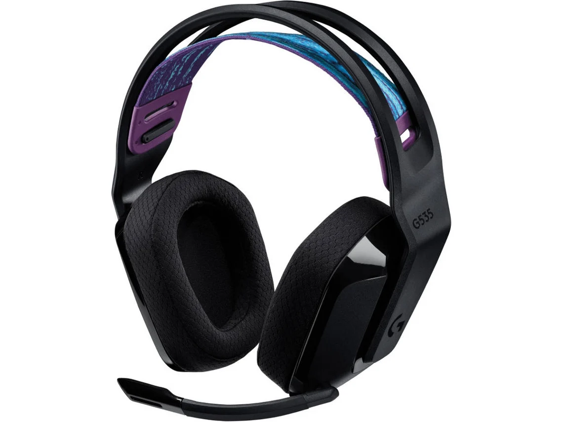 Auscultadores LOGITECH G535 Lightspeed (Over Ear - Microfone - Preto)