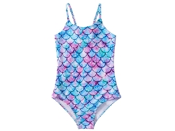 Traje De Baño Entero Para Niñas Sereia Talla 4-5 Anos Com Estampa Floral E Babados