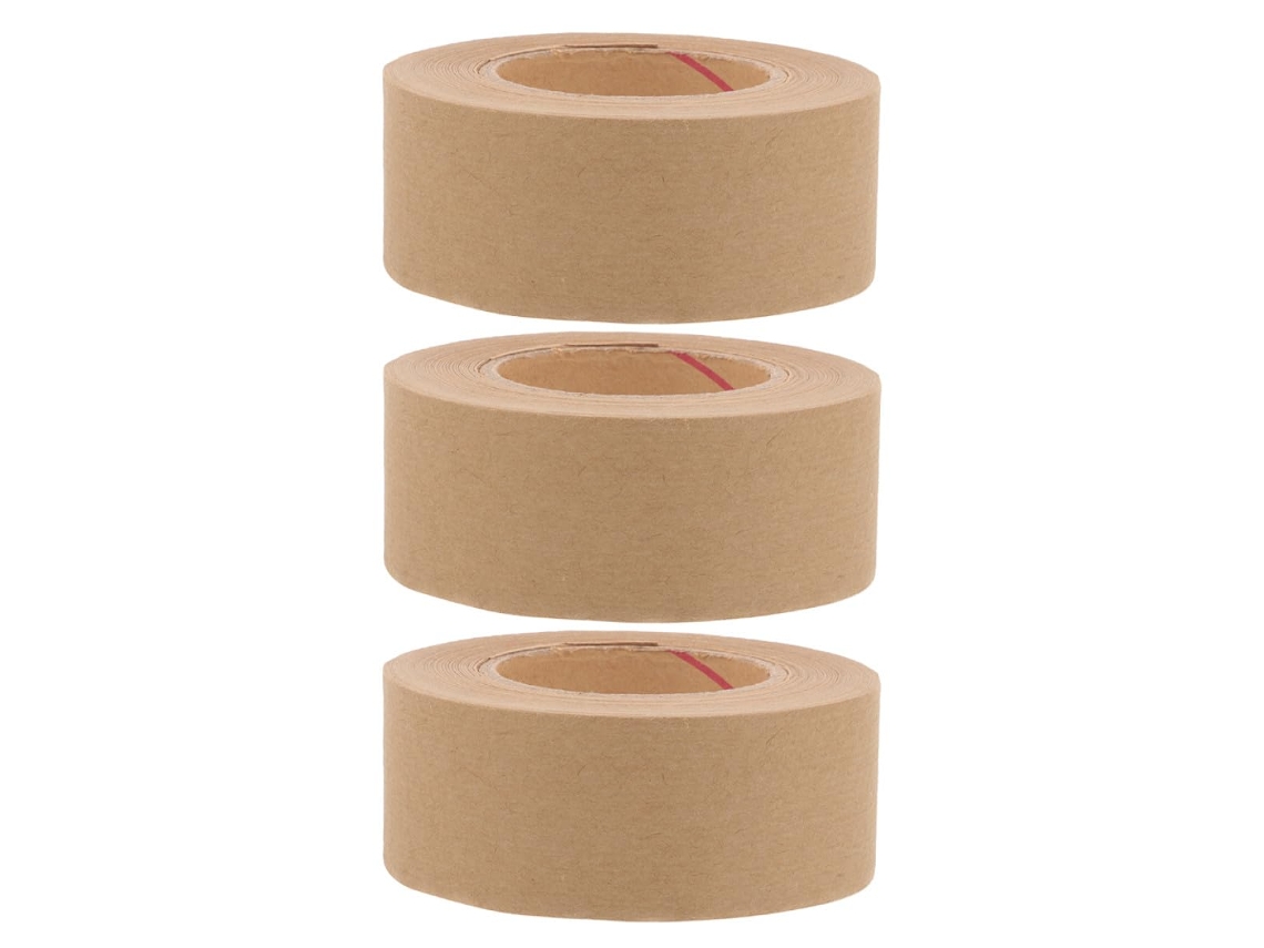 Fita Adesiva Marrom Solúvel Ativado por Água para Emoldurar, Fácil Aplicação e Fixação Forte, 3 Rolos para Montar e
