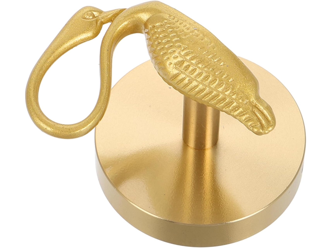 Gancho de Parede em Forma Cisne, Feito Cobre, Dourado, Resistente e Que Economiza Espaço, Ideal CHABERLU