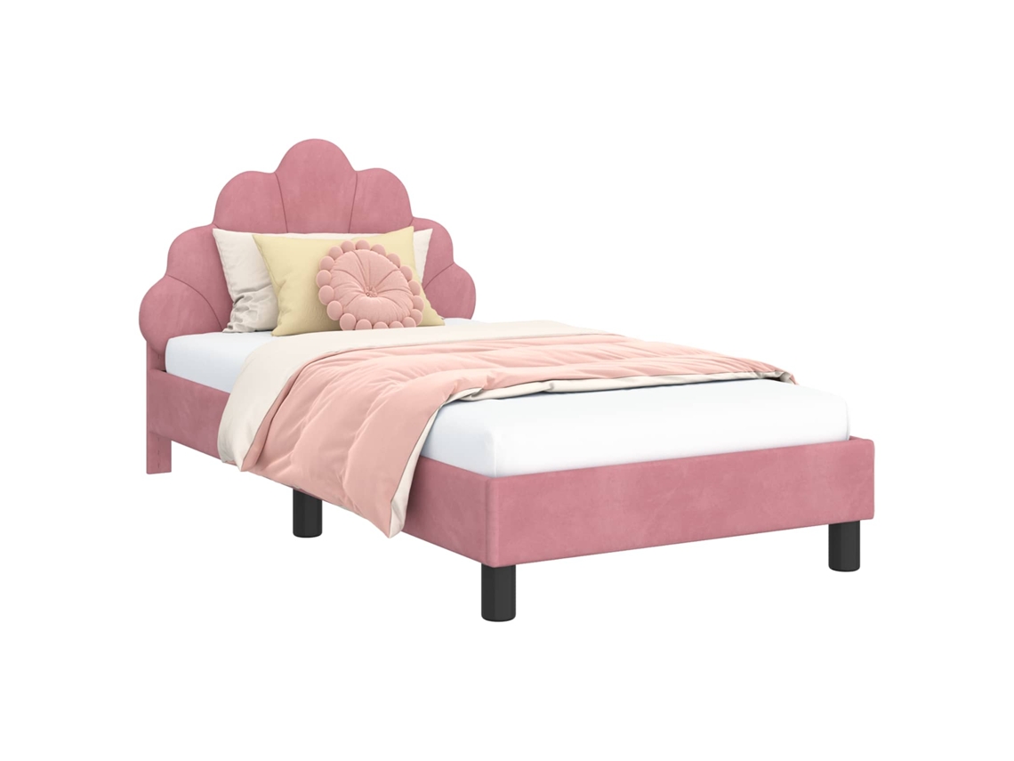 Maison Exclusive - Estrutura De Cama Infantil Com Cabeceira Rosa 80 X 160 Cm